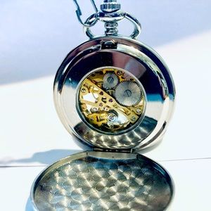 COPY - Steampunk minimalist mechanical pocket wat…